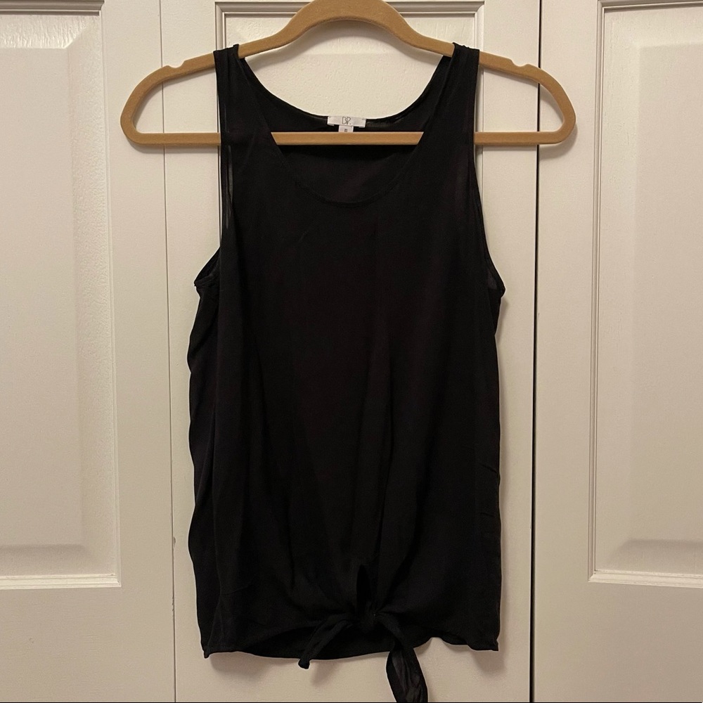 Black BP Tie Up Tank Top
